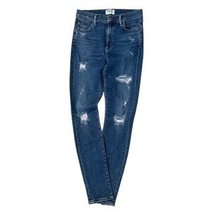 AGOLDE Skinny w/factory distressing. 28. Stretch. Zip Fly. Awesome destruct EUC